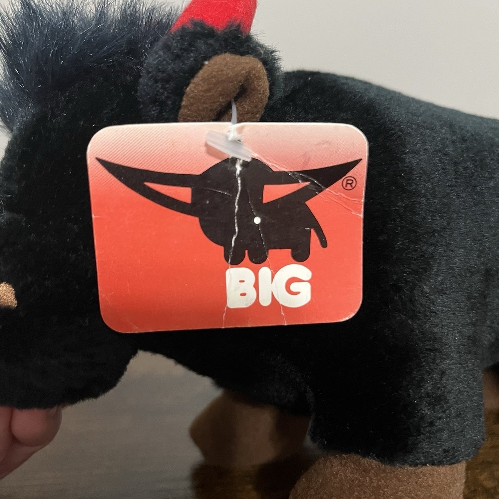 Promotional Buffalo 8" Plush From Big Spielwarenfabrik Mascot Red Horns Germany - Picture 12 of 16